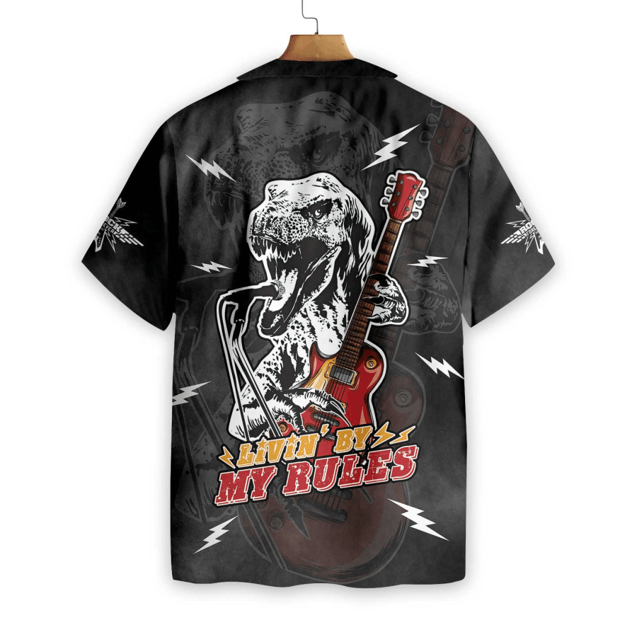 Living By My Rule Rock Guitar Hawaiian Shirt
