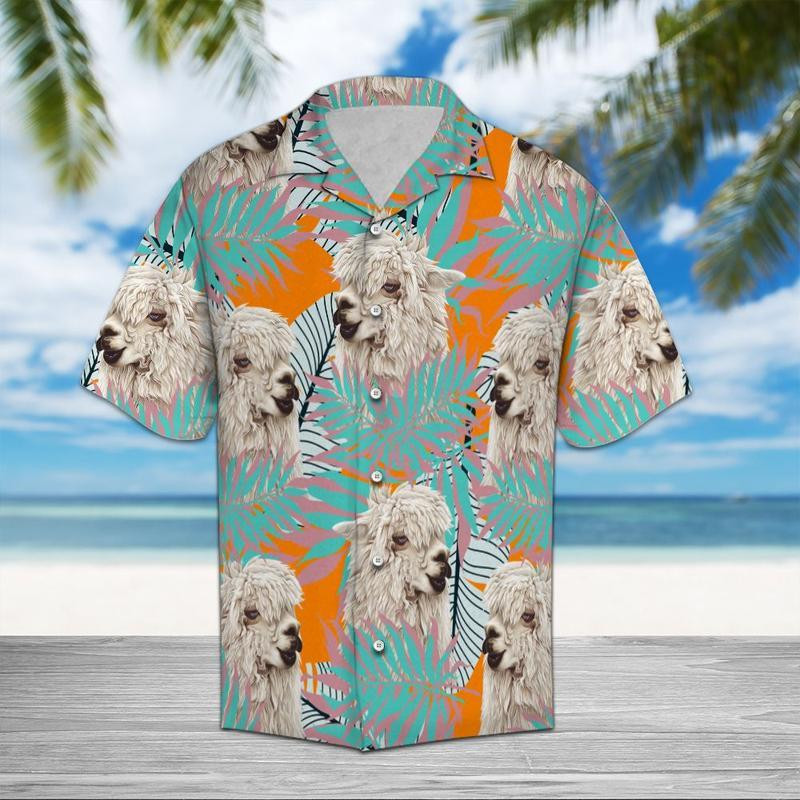 Llama Tropical Hawaiian Shirt