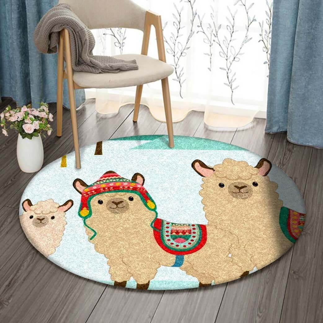 Llamia Round Rug Carpet Bedroom Livingroom Home Decor