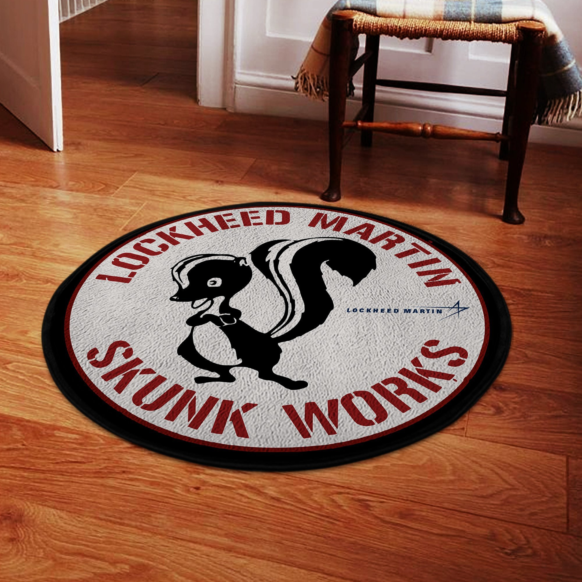 Lockheed Martin Skunk Works Round Rug Carpet Bedroom Livingroom Home Decor
