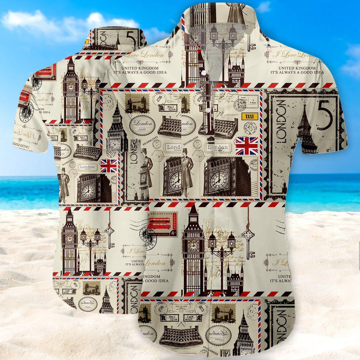 London Pattern Hawaiian Shirt