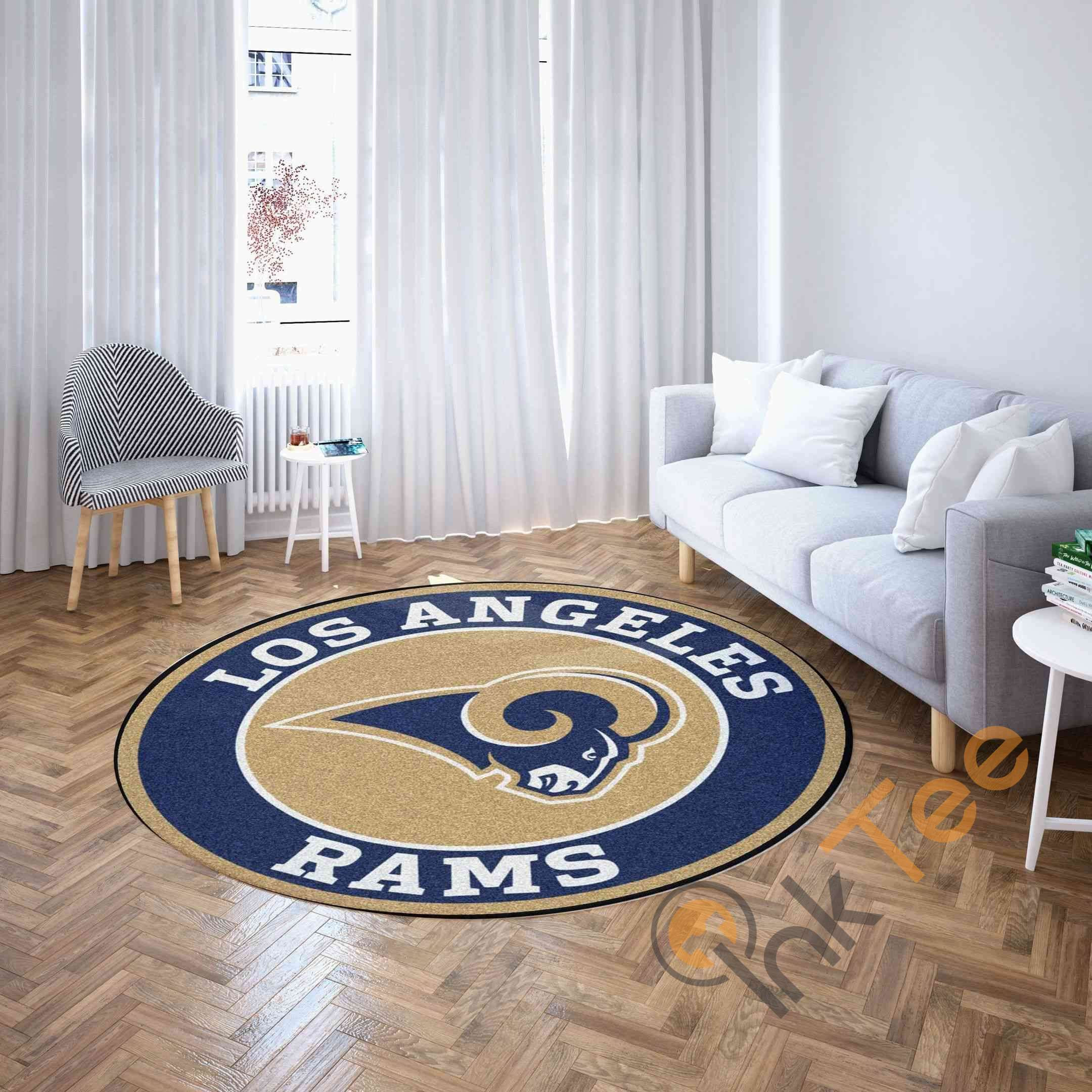Los Angeles Rams Round Rug Carpet Bedroom Livingroom Home Decor