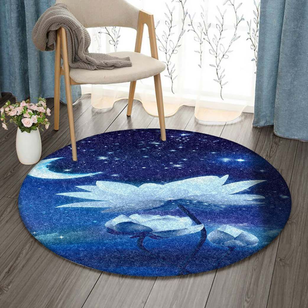 Lotus Round Rug Carpet Bedroom Livingroom Home Decor