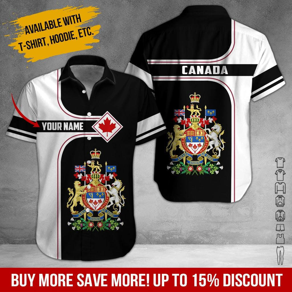 Love Canada Personalized Hawaiian Shirt