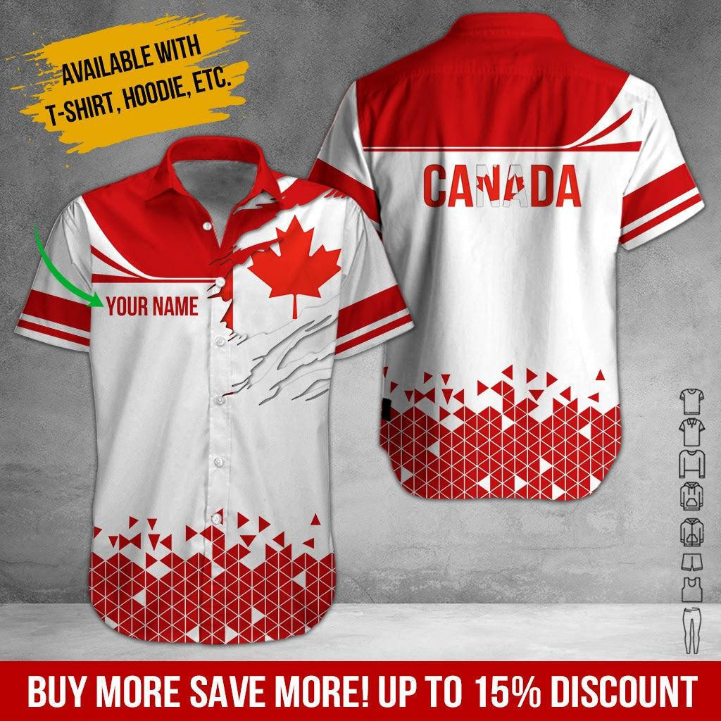 Love Canada Personalized Hawaiian Shirt