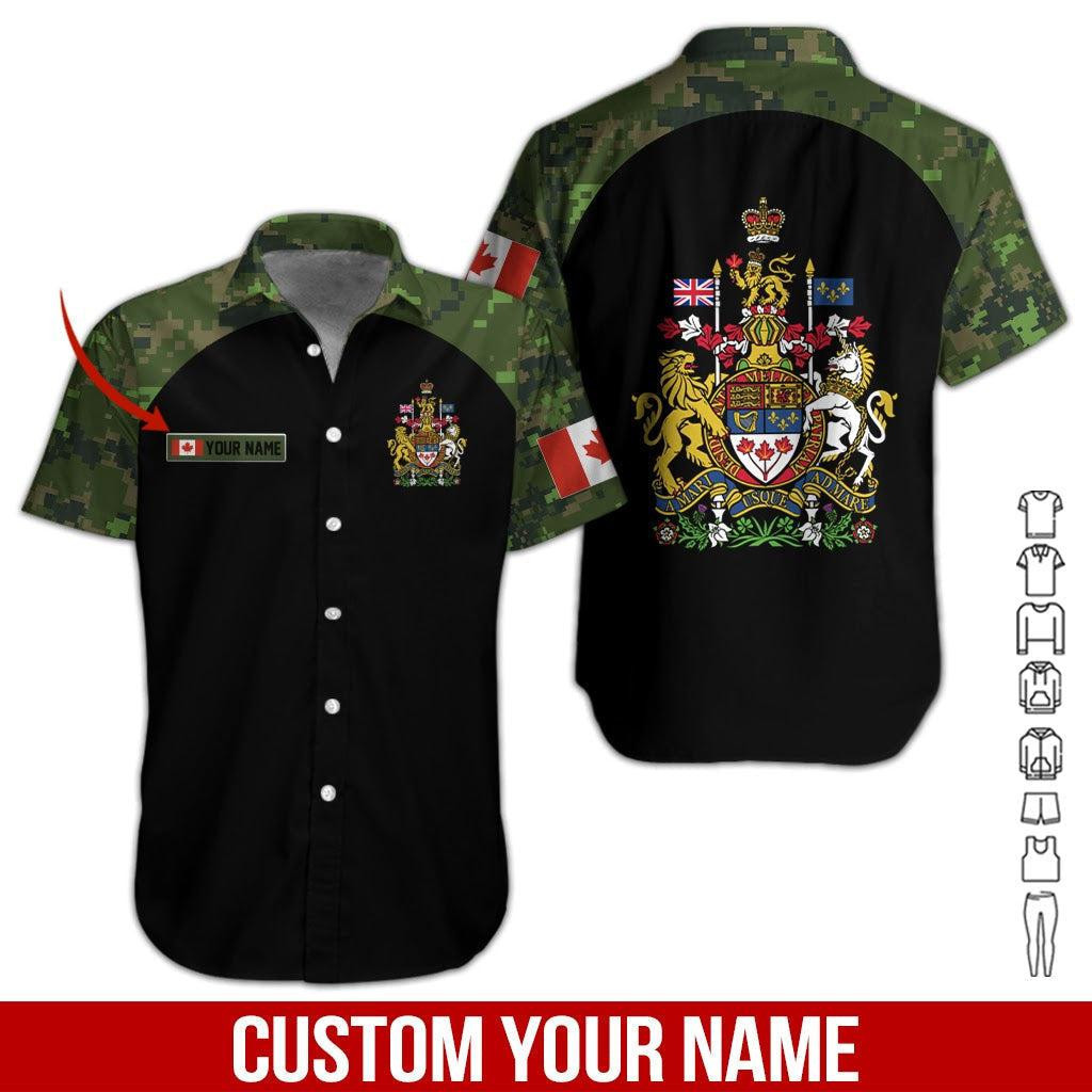 Love Canada Personalized Hawaiian Shirt