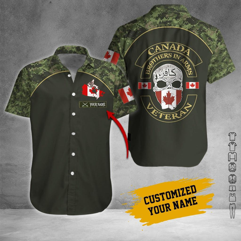 Love Canadian Armed Forces CAF Personalized Hawaiian Shirt
