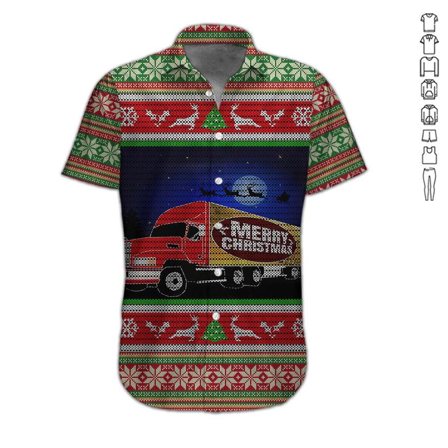 Love Christmas Truck Hawaiian Shirt