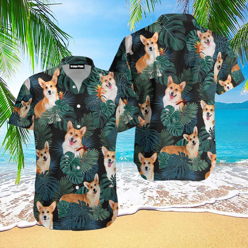 Love Corgi Hawaiian Shirt