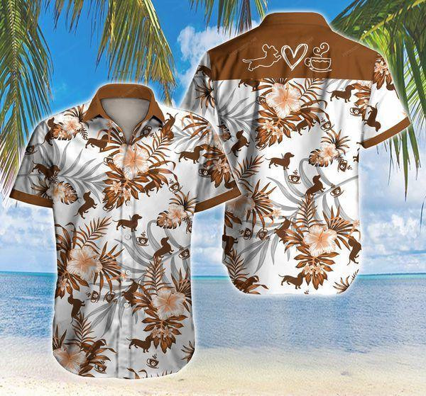 Love Dachshund Hawaiian Shirt