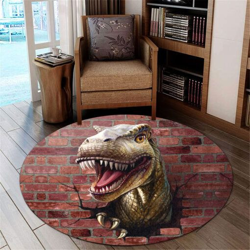 Love Dinosaur Round Rug Carpet Bedroom Livingroom Home Decor