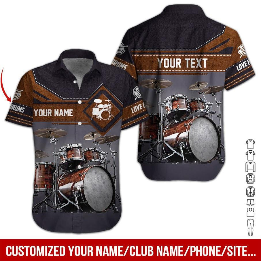 Love Drum Personalized Hawaiian Shirt