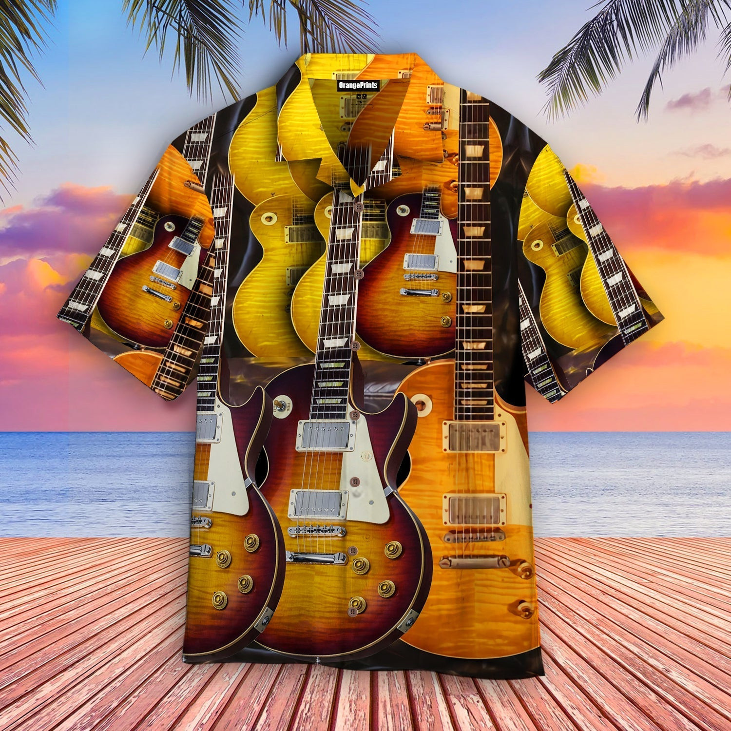 Love Electric Guitar Hawaiian Shirt
