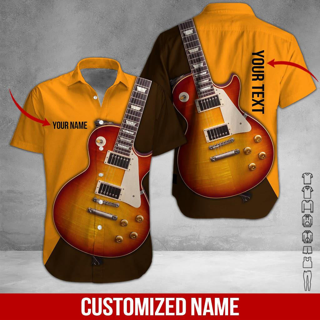 Love Electric Guitar Personalized Hawaiian Shirt