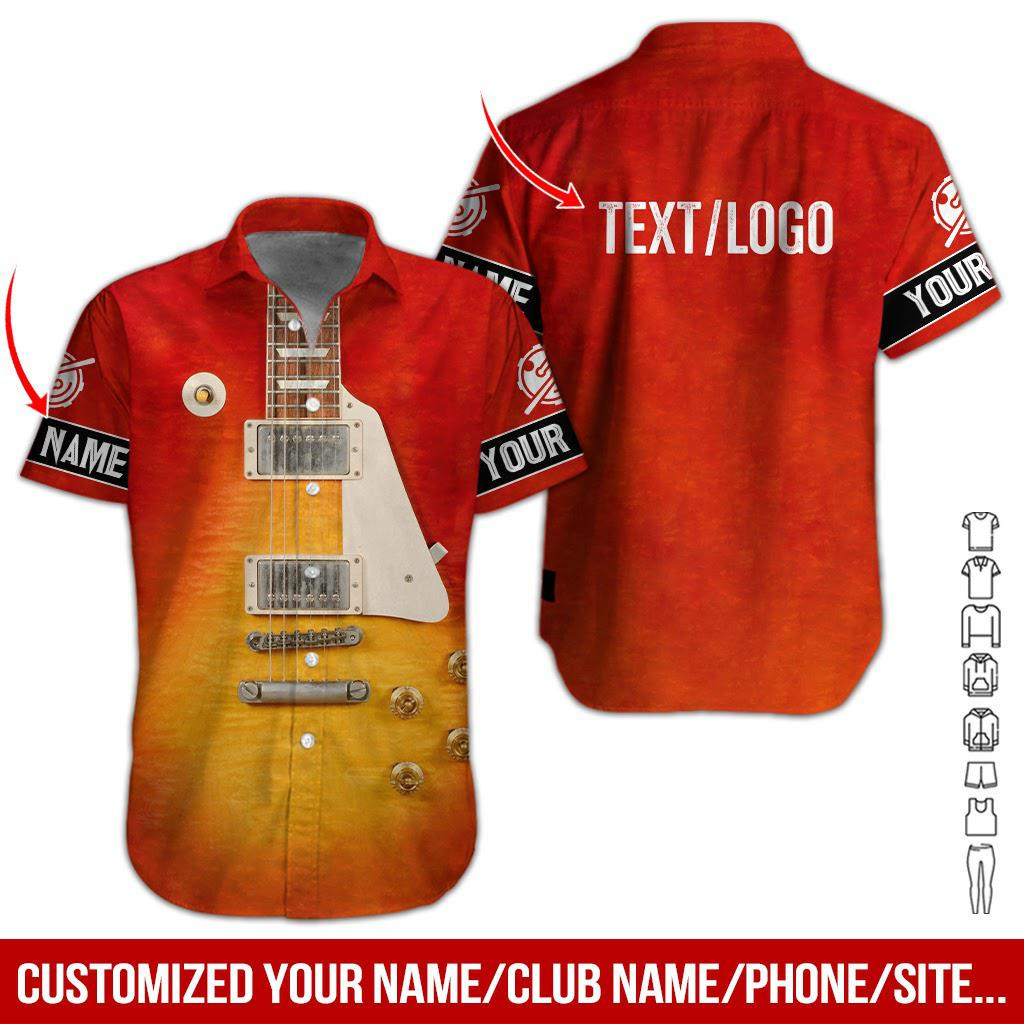 Love Electric Guitar Personalized Hawaiian Shirt