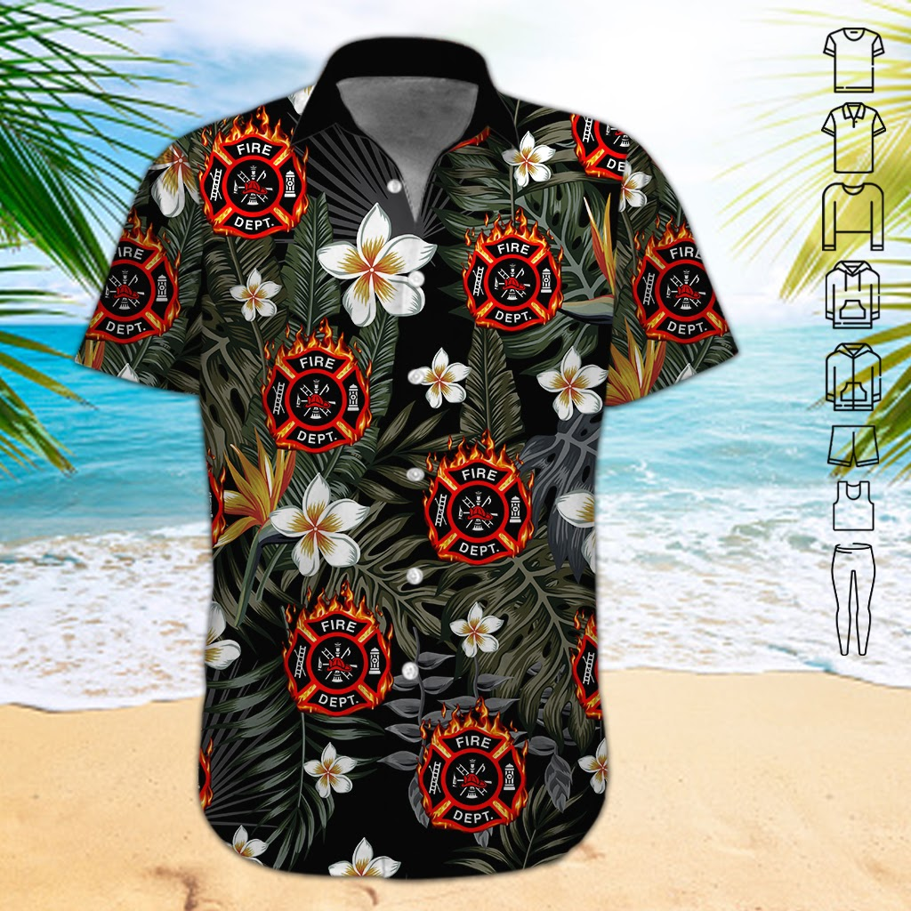 Love Firefighter Hawaiian Shirt