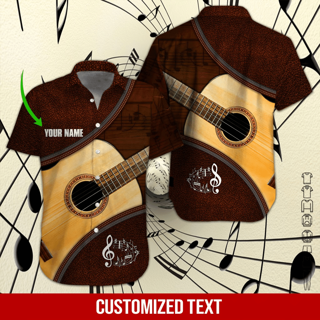 Love Guitar Personalized Hawaiian Shirt