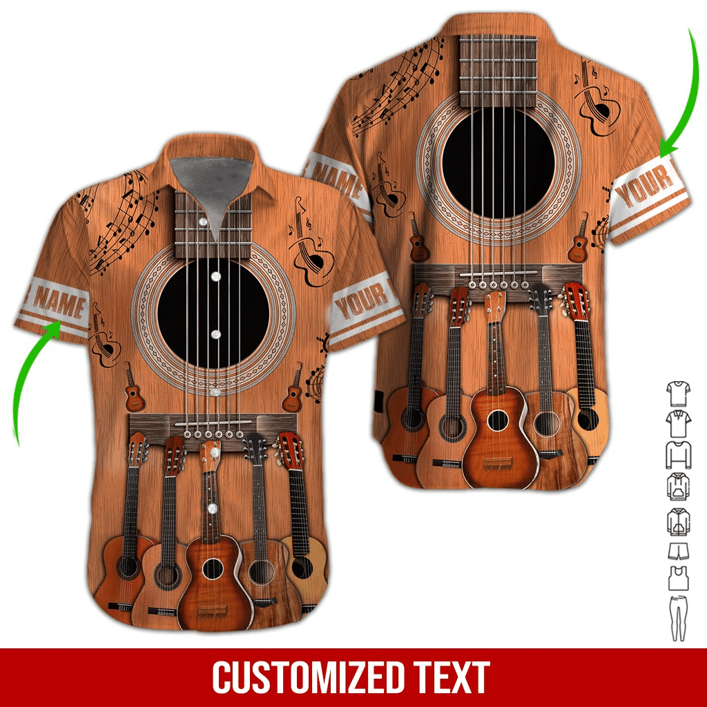 Love Guitar Personalized Hawaiian Shirt