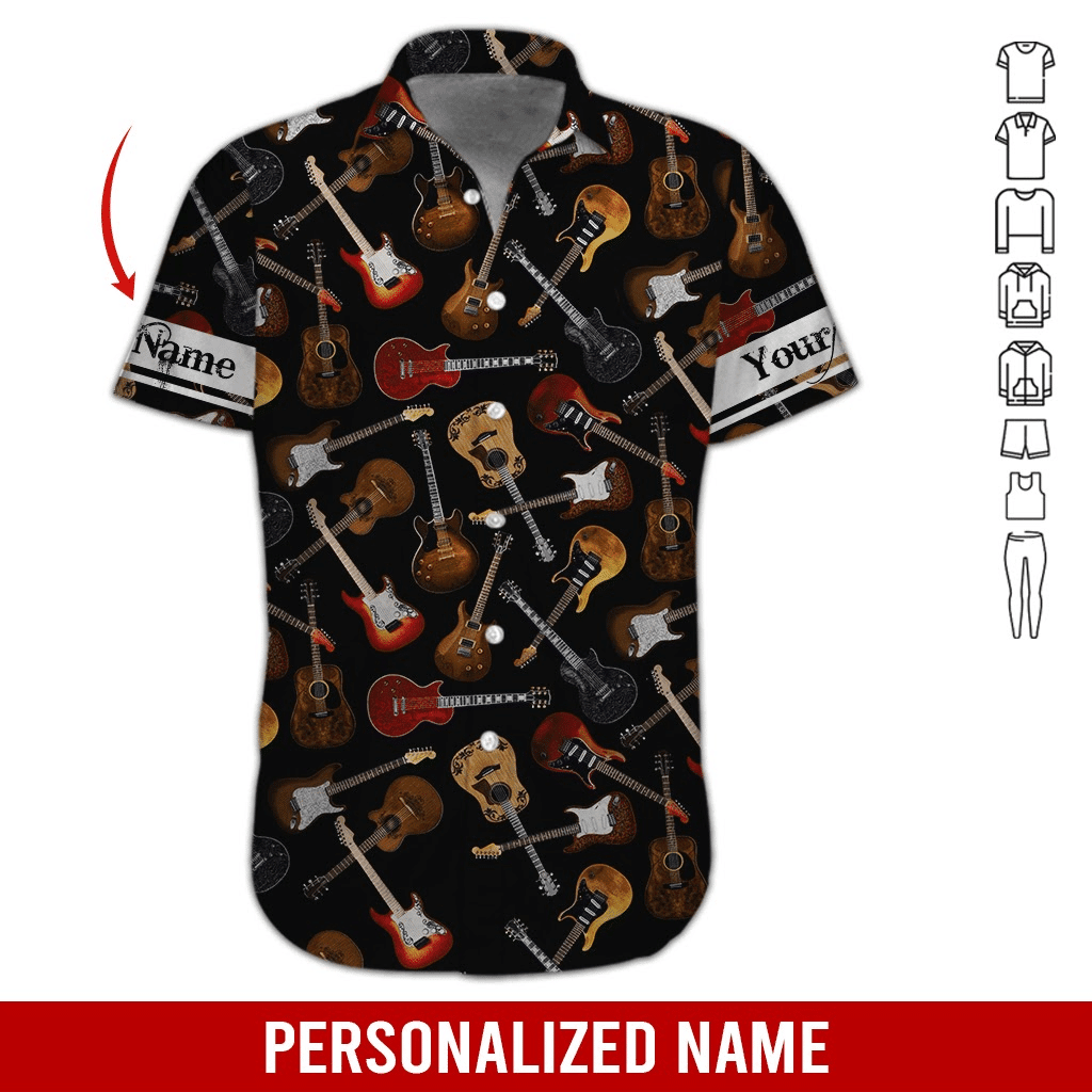 Love Guitars Personalized Hawaiian Shirt