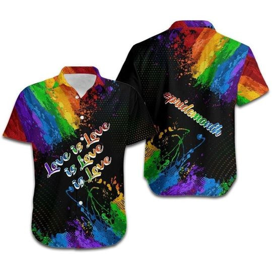 Love Is Love Lgbt Aloha Hawaiian Shirt