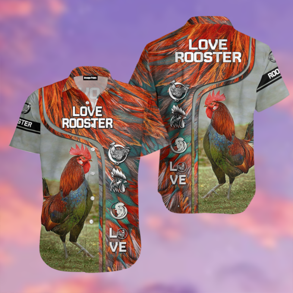 Love Rooster Hawaiian Shirt