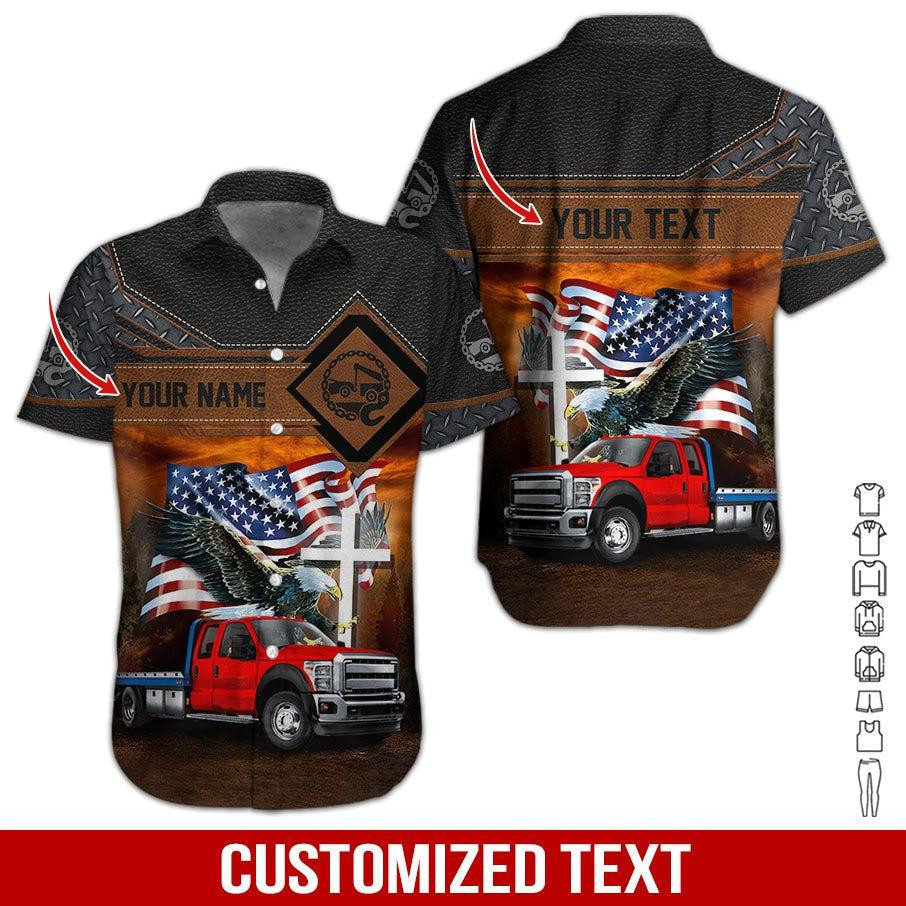 Love Tow Truck Personalized Hawaiian Shirt