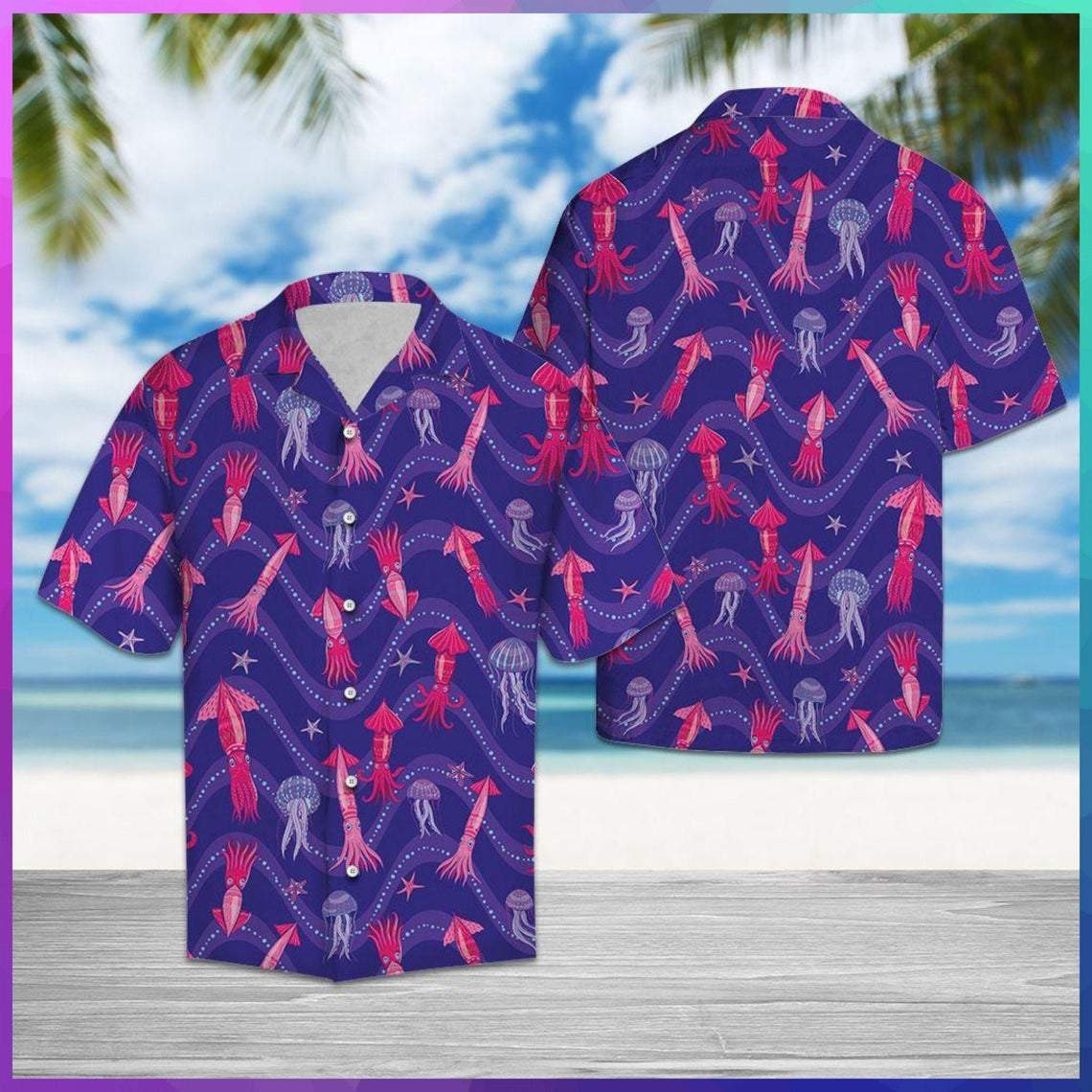 Lovely Squid Hawaiian Shirt