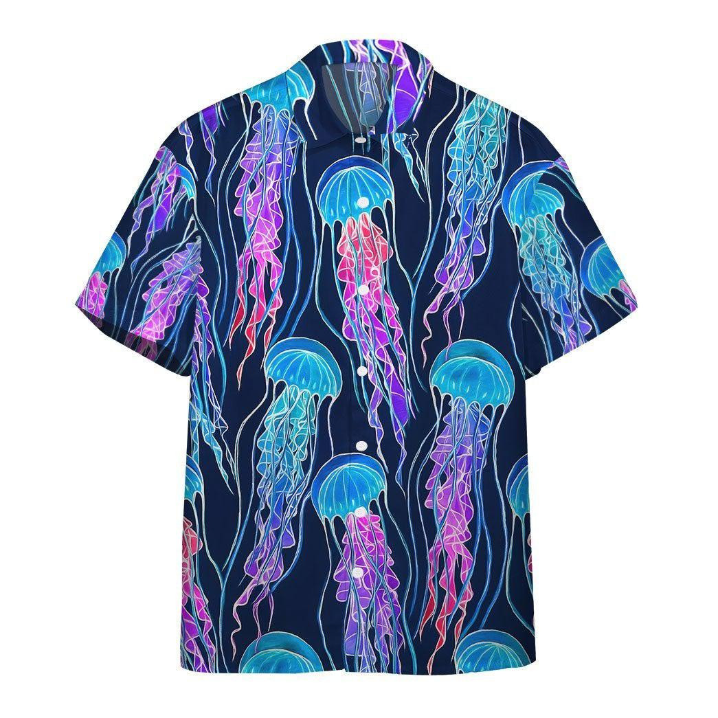 Luminescent Rainbow Jellyfish Gum Aloha Hawaiian Shirt