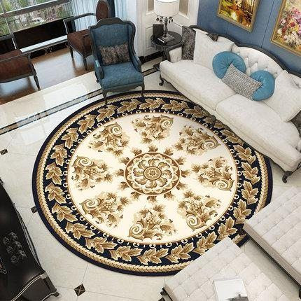 Luxury European Round Rug Carpet Bedroom Livingroom Home Decor
