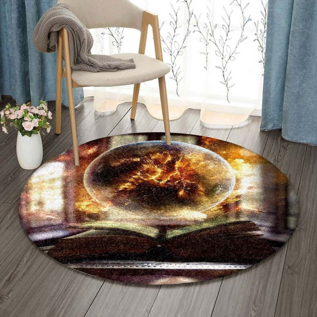 Magic Book Round Rug Carpet Bedroom Livingroom Home Decor