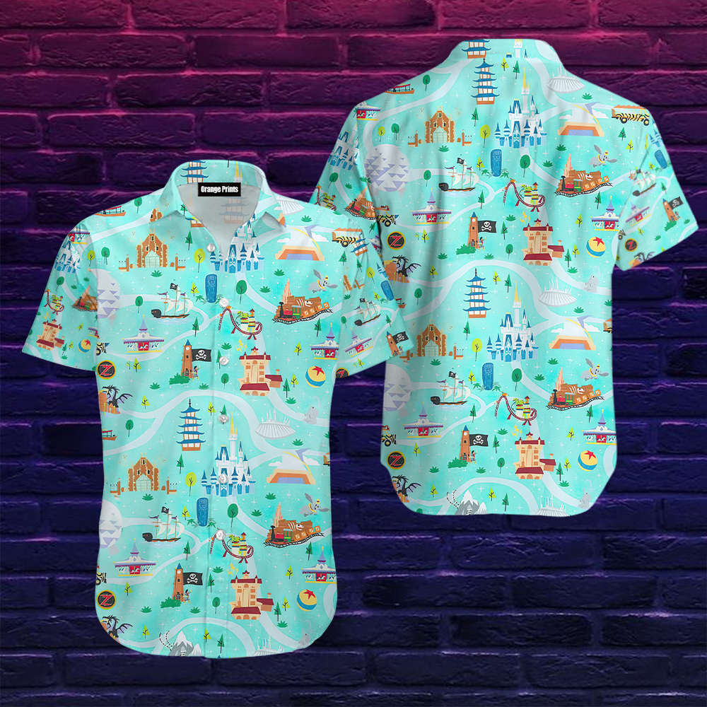 Magic Kingdom Blue Hawaiian Shirt