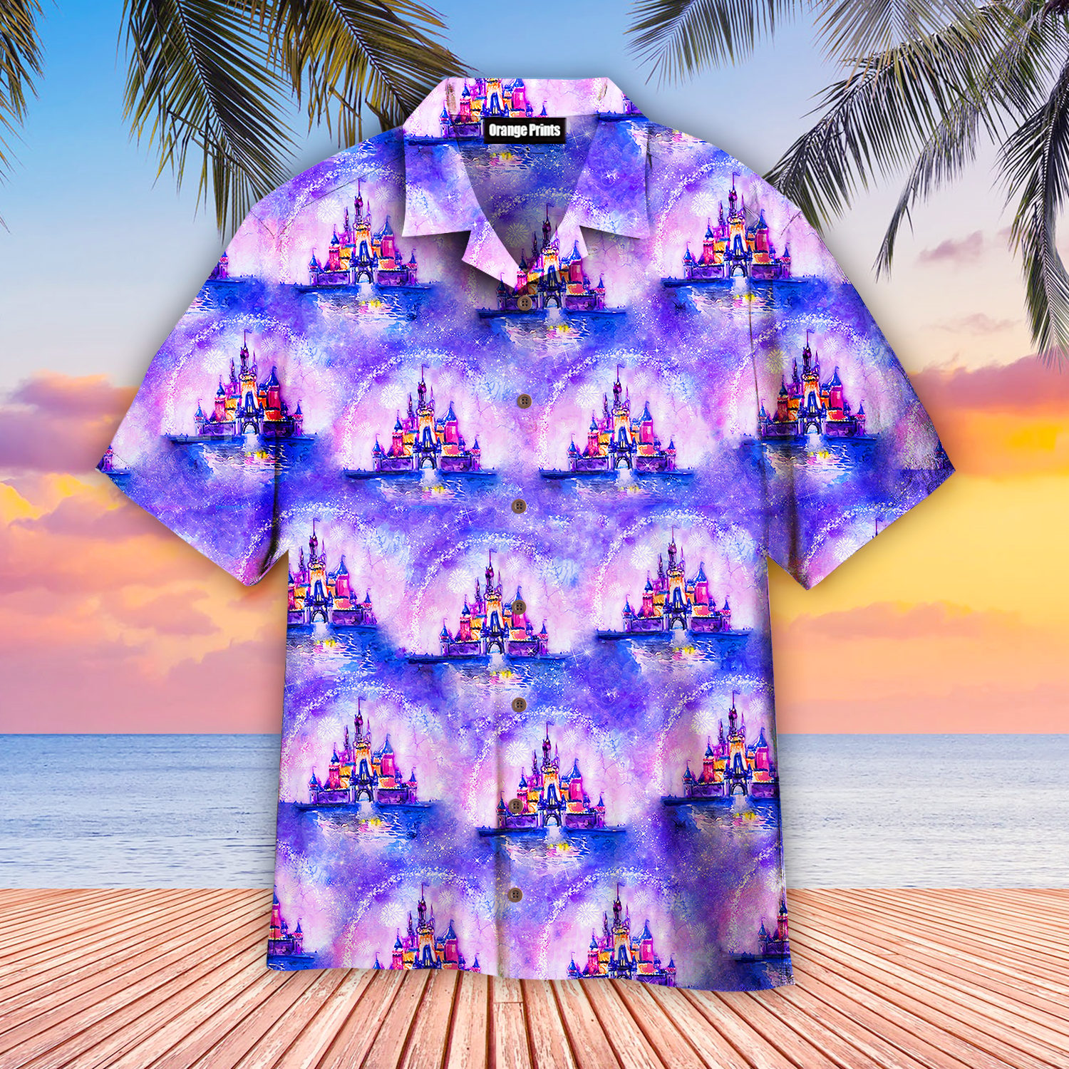 Magic Kingdom Purple Hawaiian Shirt