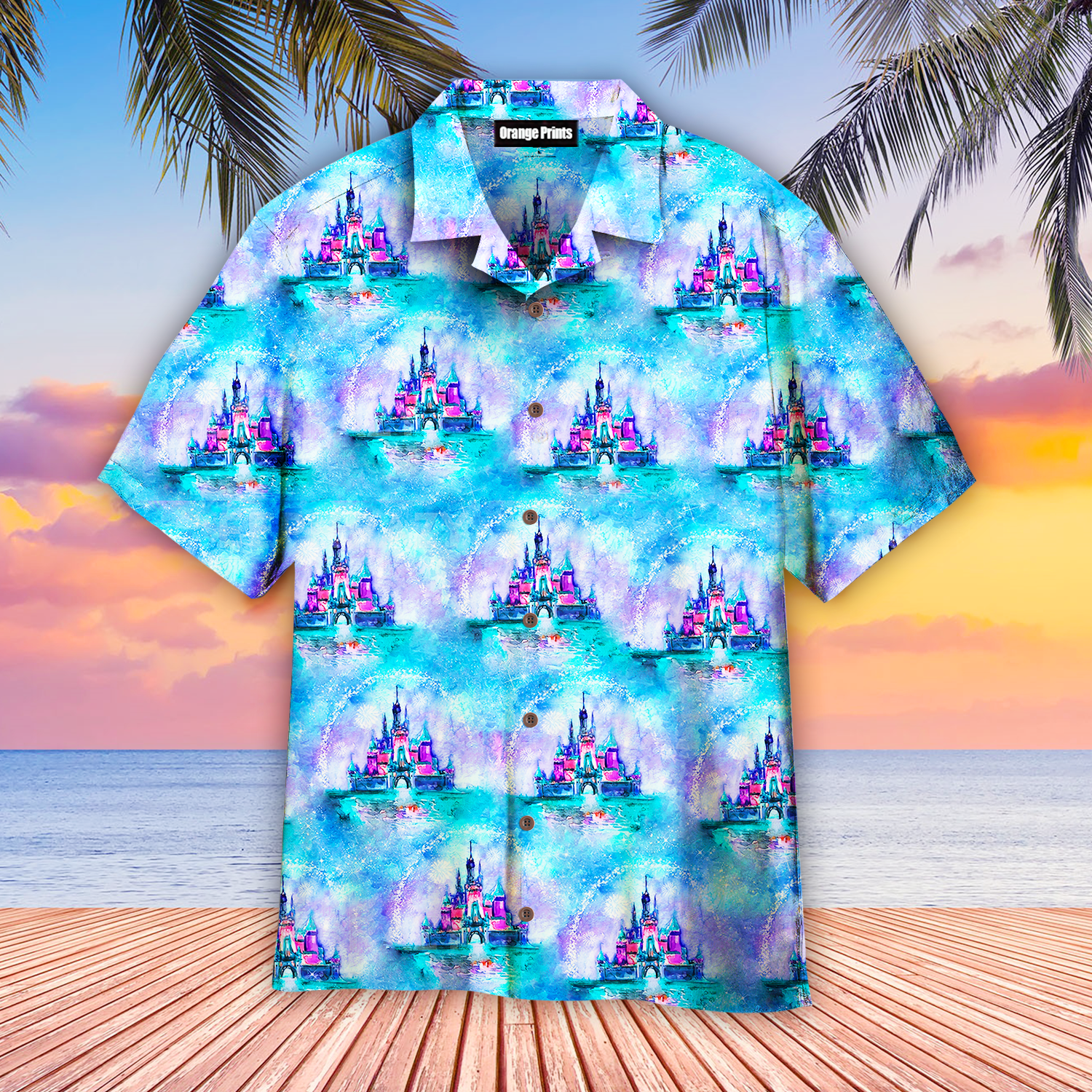 Magic Kingdom Purple Hawaiian Shirt