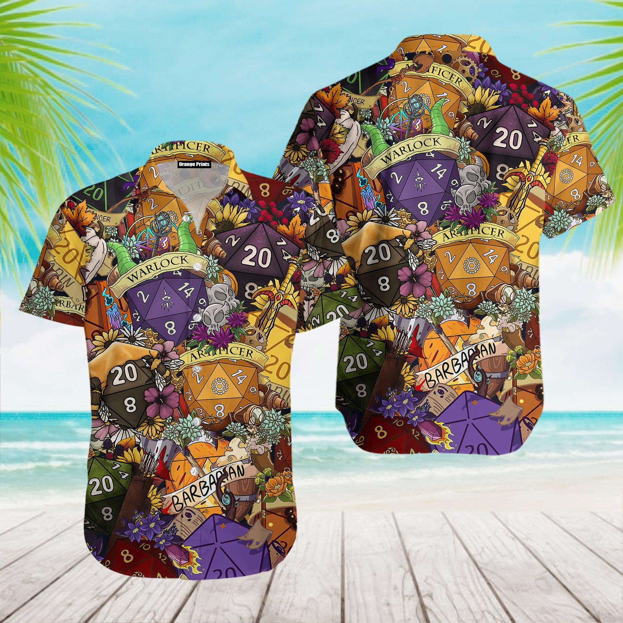 Magic Polyhedral Dice D20 Hawaiian Shirt