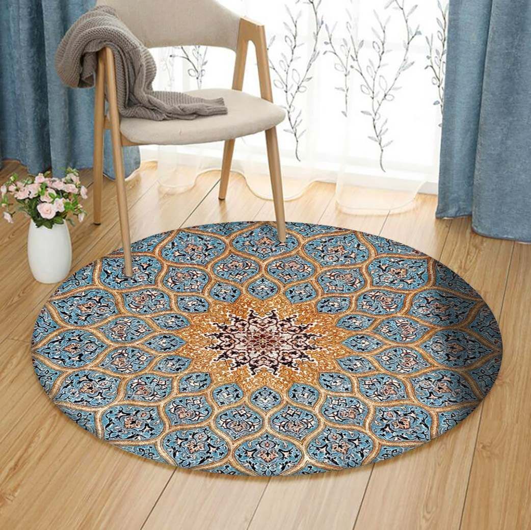 Magical Mandala Floral Round Rug Carpet Bedroom Livingroom Home Decor
