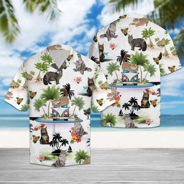 Maine Coon Vacation Hawaiian Shirt