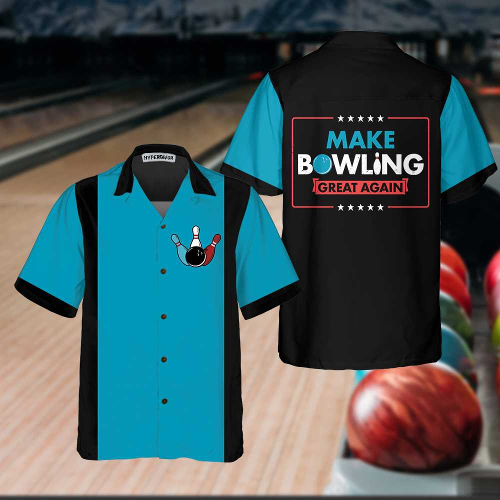 Make Bowling Great Again Bowling Hawaiian Shirt