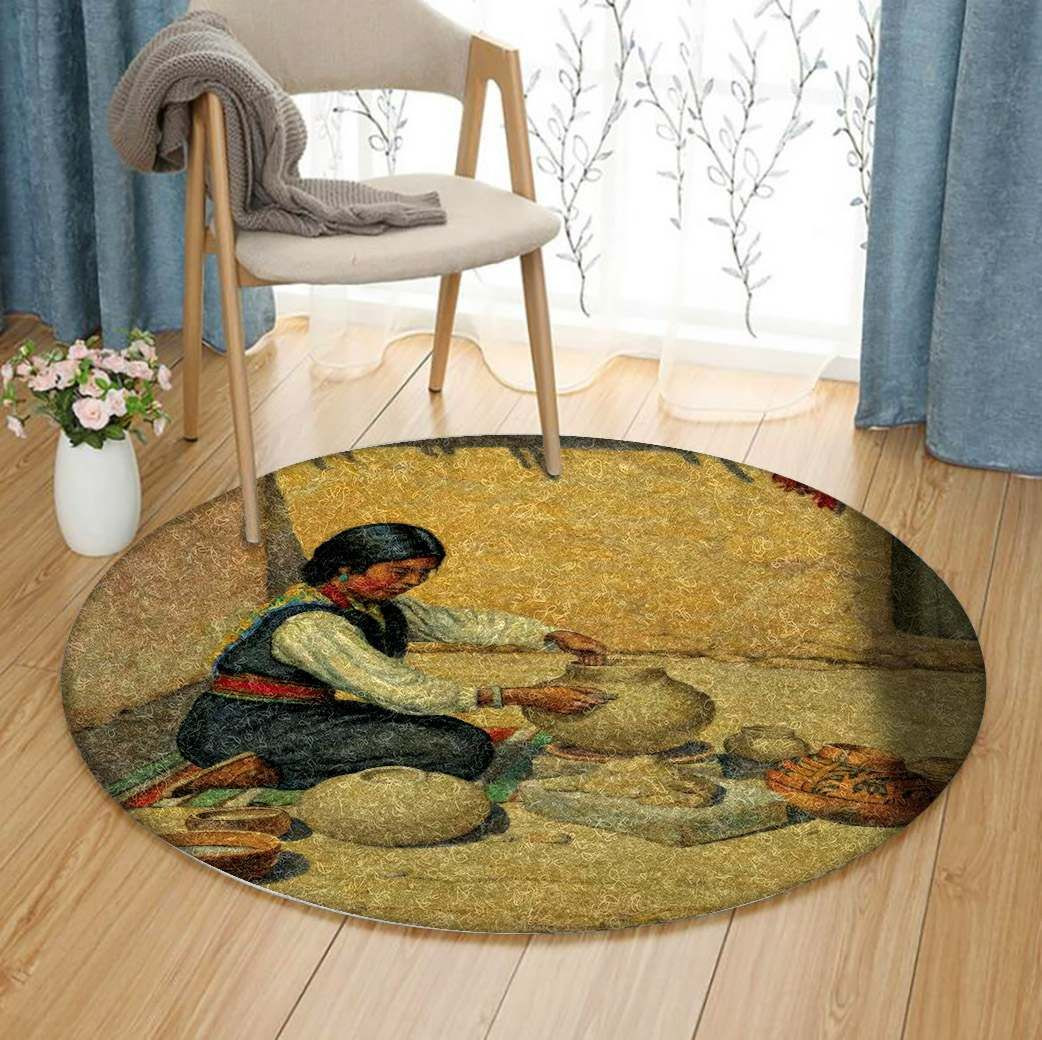 Making Pottery Round Rug Carpet Bedroom Livingroom Home Decor