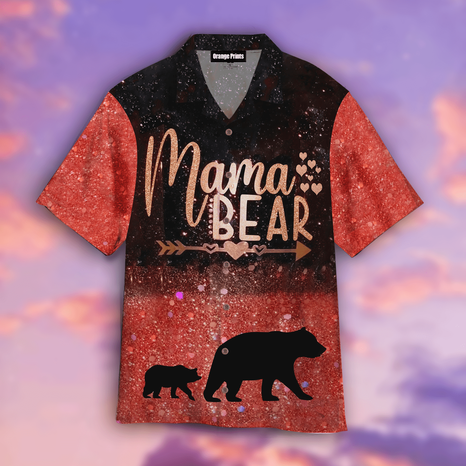 Mama Bear Red Love Hawaiian Shirt