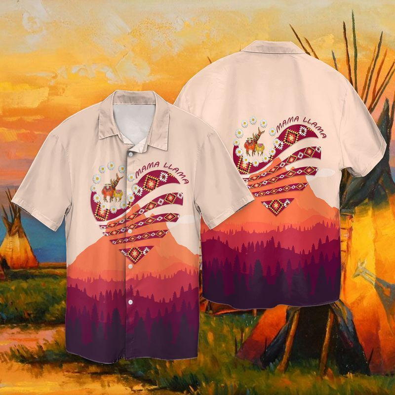 Mama Llama Hawaiian Shirt