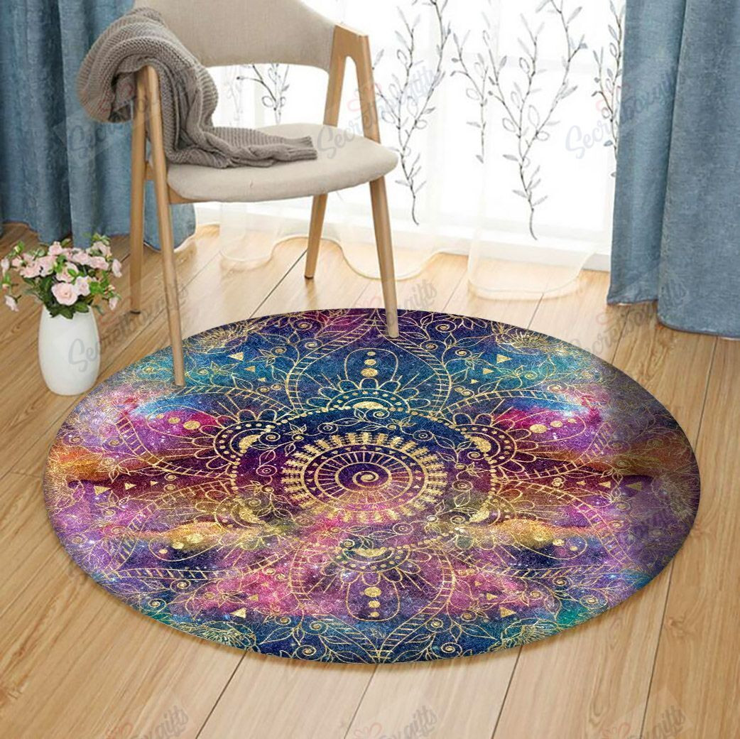 Mandala Flower Round Rug Carpet Bedroom Livingroom Home Decor