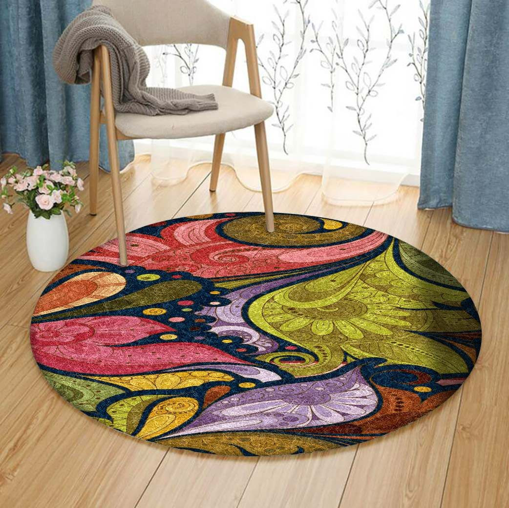Mandala Flower Round Rug Carpet Bedroom Livingroom Home Decor