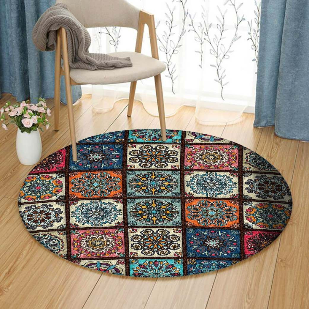 Mandala Round Rug Carpet Bedroom Livingroom Home Decor
