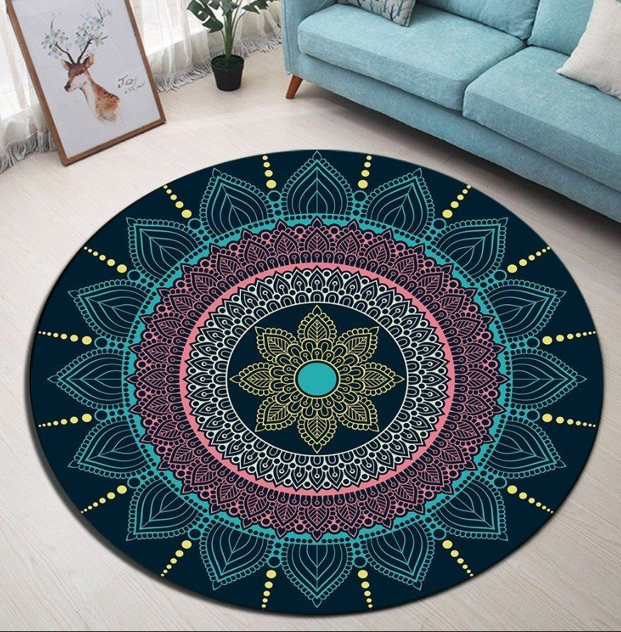 Mandala Round Rug Carpet Bedroom Livingroom Home Decor