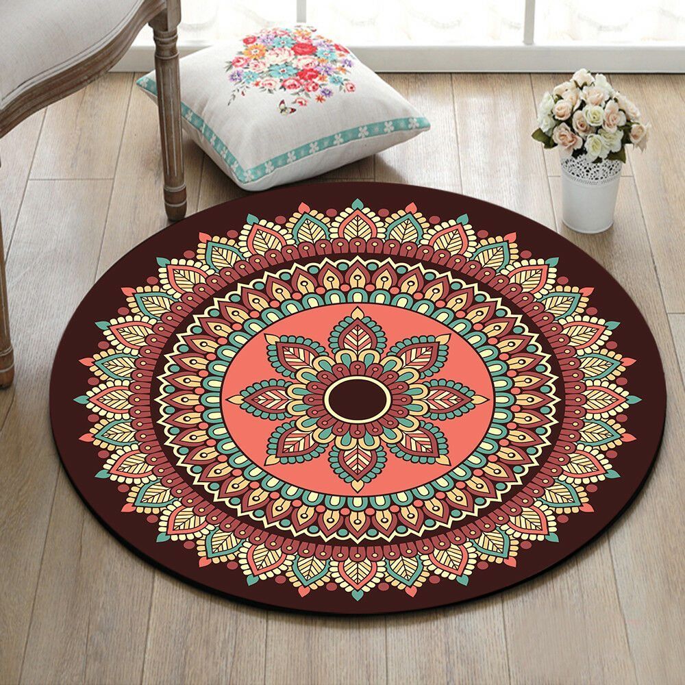 Mandala Round Rug Carpet Bedroom Livingroom Home Decor