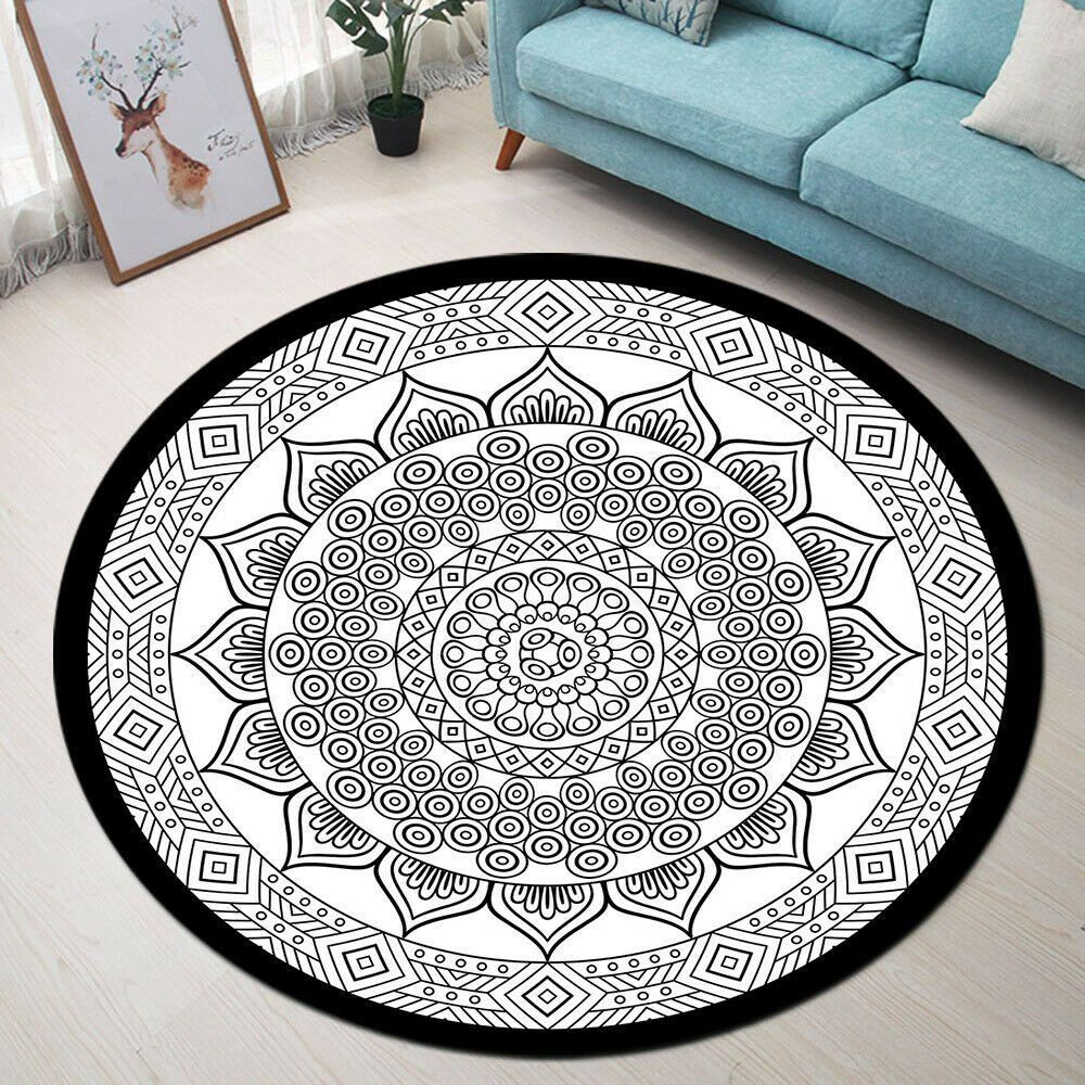 Mandala Round Rug Carpet Bedroom Livingroom Home Decor