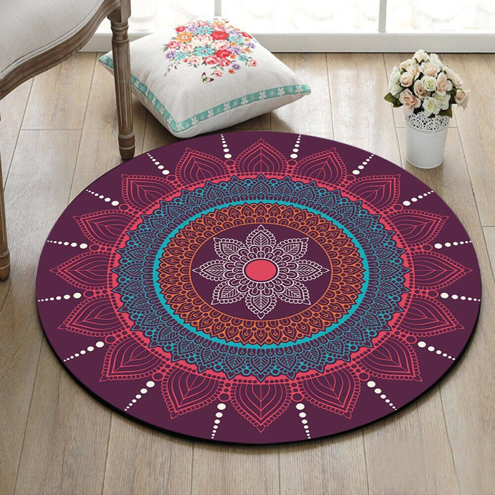 Mandala Round Rug Carpet Bedroom Livingroom Home Decor