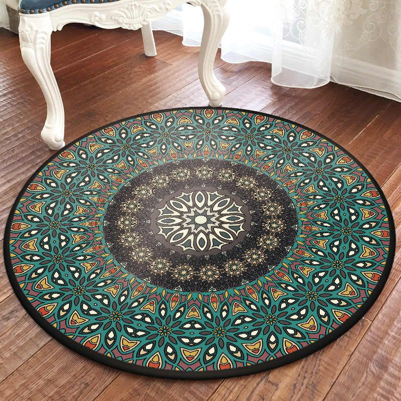 Mandala Round Rug Carpet Bedroom Livingroom Home Decor