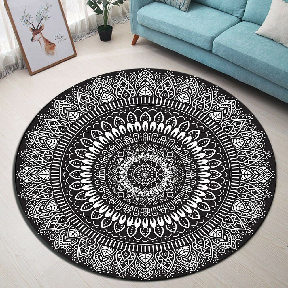 Mandala Round Rug Carpet Bedroom Livingroom Home Decor