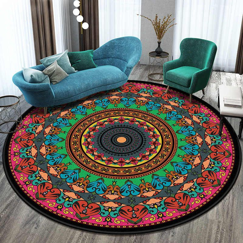 Mandala Round Rug Carpet Bedroom Livingroom Home Decor
